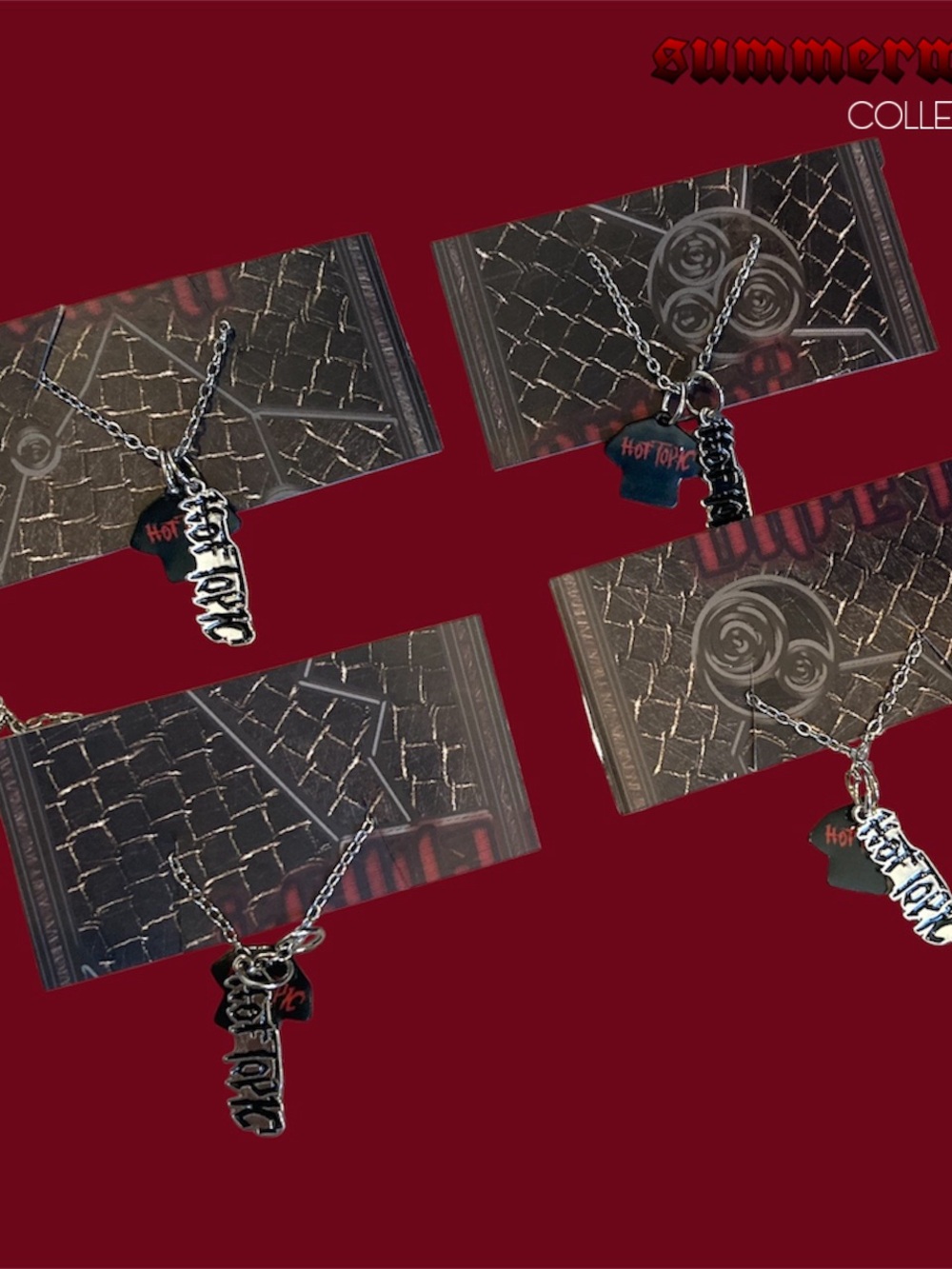 Gothic Reworked Hot Topic Charm Necklace